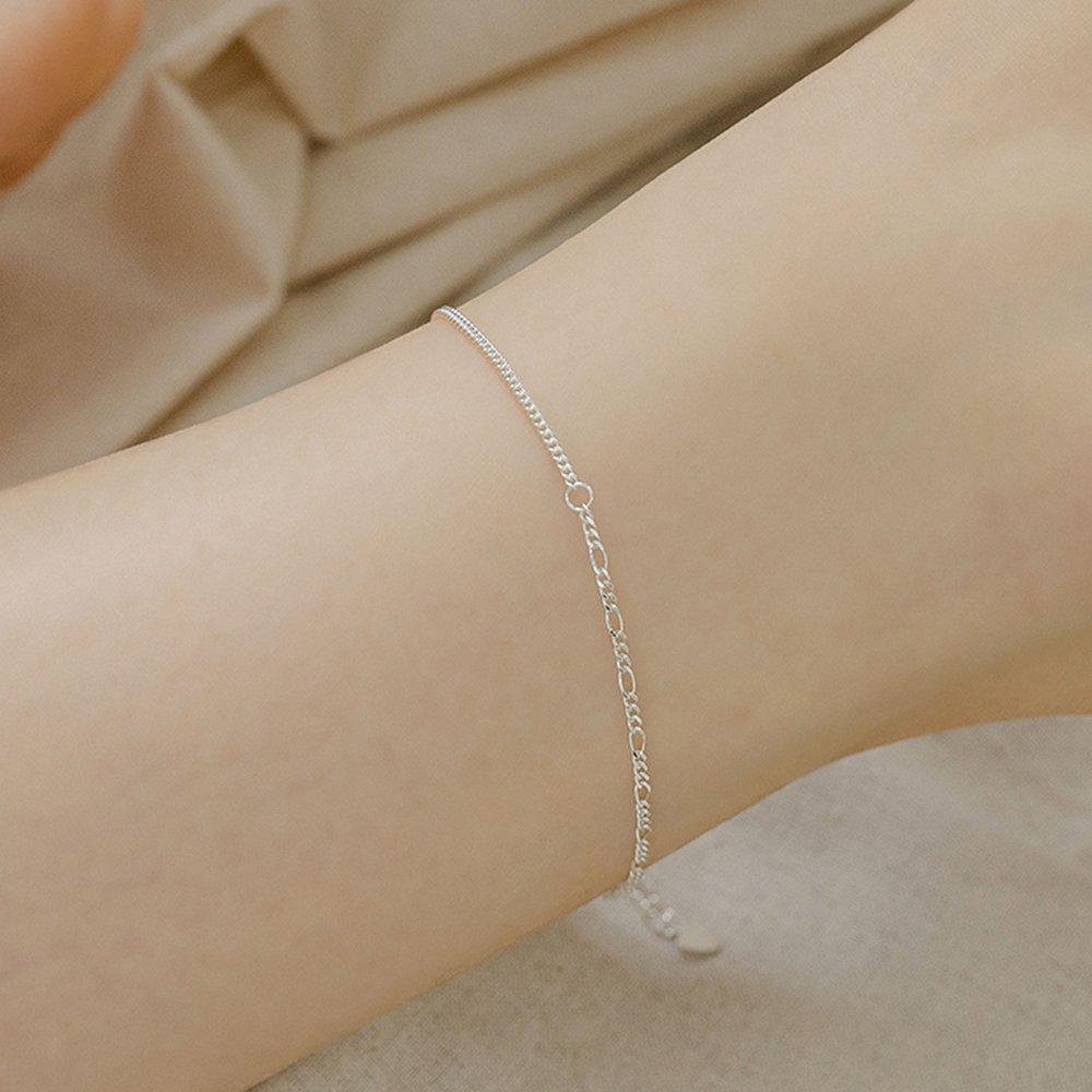 Mimi.J Jewelry 925 Silver Two-Way Chain Anklet