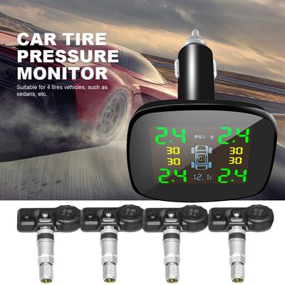 System Monitorowania Ciśnienia w Oponach z 4 Czujnikami Monitor Temperatury Opon Uniwersalny TPMS do Samochodu Sedan SUV