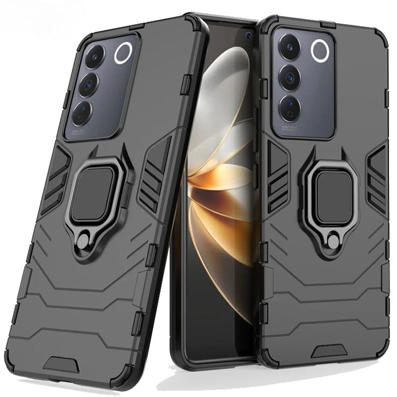 Pro Vivo T2 Pouzdro Nárazník Odolný proti nárazům Pancéřové Magnetické sání Stojan Plné krytí Pro Vivo T2 4G Pouzdro Kryt Pro Vivo T2 4G 6,62 palce