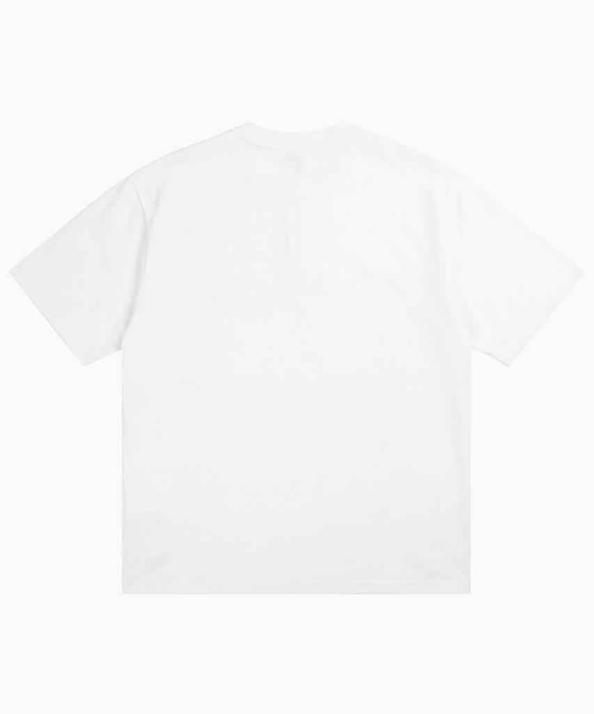 SAINTPAIN Sp Double Cross Heavyweight Henley Neck Short Sleeve Tee White