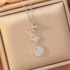 [Titanium Steel] Necklace Women's Copper Micro-inlaid Electroplating Advanced Sense Delicate Clavicle Chain Jewelry