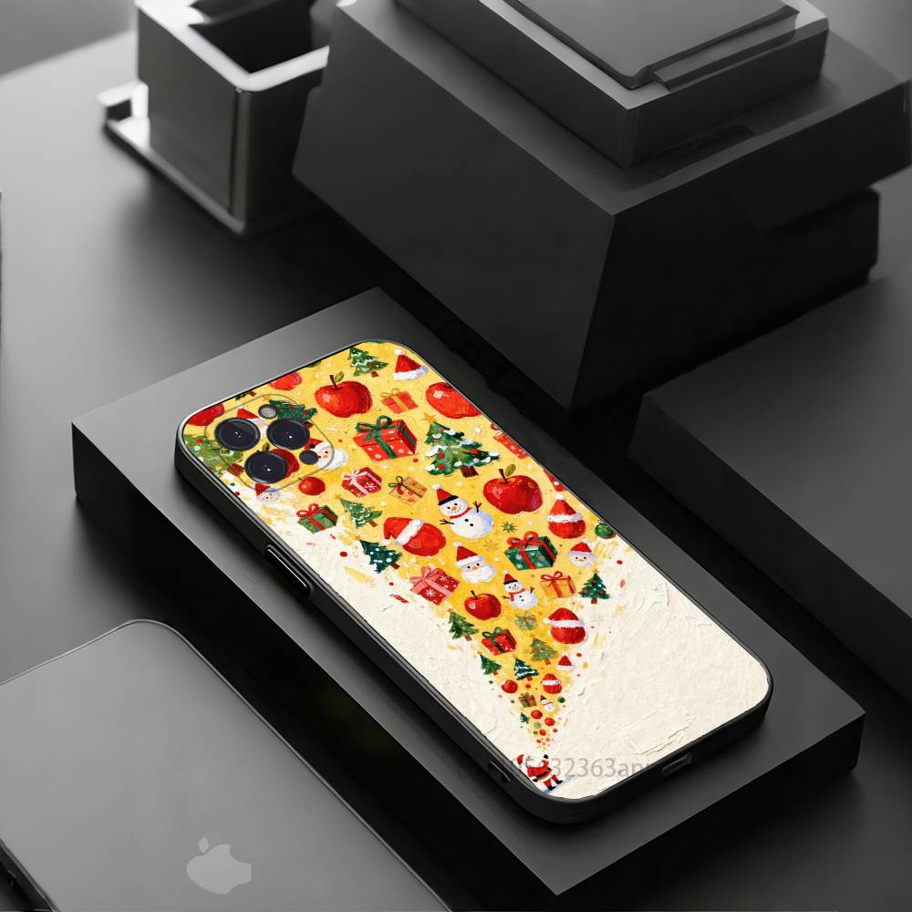 

Cartoon Christmas Style Phone Cases For iPhone 17 16 15 14 13 12 11 Pro Max Plus Luxury Camera Protection Plastic iPhone15promax
