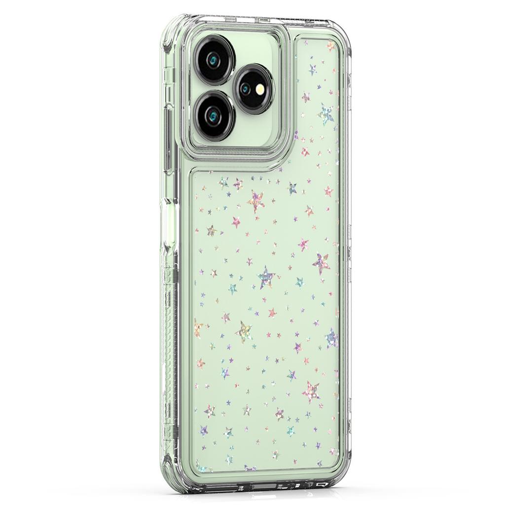 For ZTE Axon 50 Lite Case Precise Cutouts Acrylic TPU Clear Phone Cover with Laser-printed Film