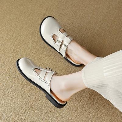Baotou Half Slippers Women Summer Outer French Round Head One Strap Lazy Sandal Slippers