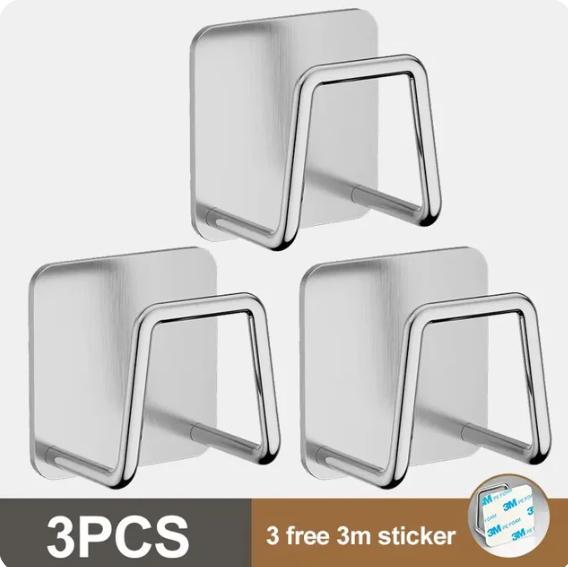 Kitchen Sponge Rack Stainless Steel Rack Sponge Drainage and Drying Rack Self-adhesive Storage Rack Kitchen Organizer