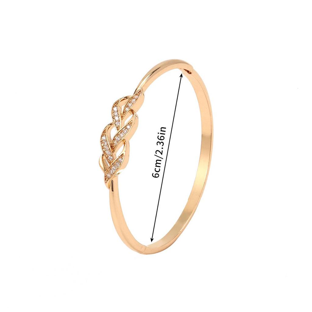 Women's Light Luxury Zircon Woven Bracelet - Korean Fashion, Exquisite & Simple Design