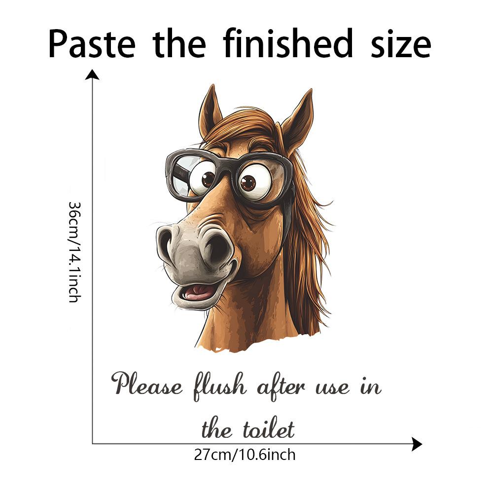 

Милая голова лошади английский слоган ванная комната туалет с наклейками для украшения дома 29*29CM/fun-m227