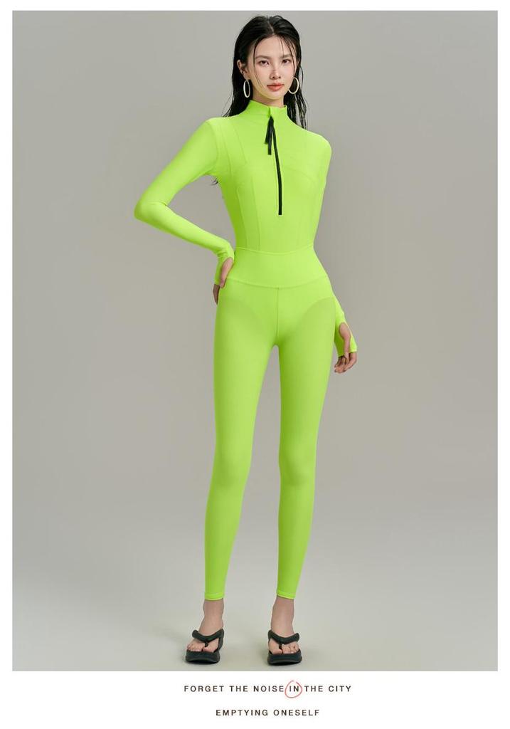 Women's Long Sleeve One-Piece Slimming Surf Swimsuit