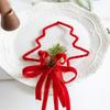 Red Retro Christmas Bells Iron Xmas Tree Hanging Bells Christmas Chime Bells  Festive Atmosphere