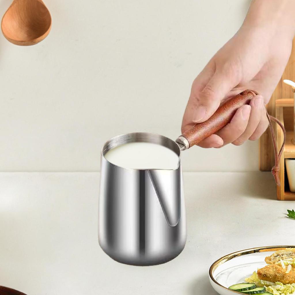 Turkish Coffee Pot Kettle Stainless Steel Frothing Pitcher for Kitchen Household