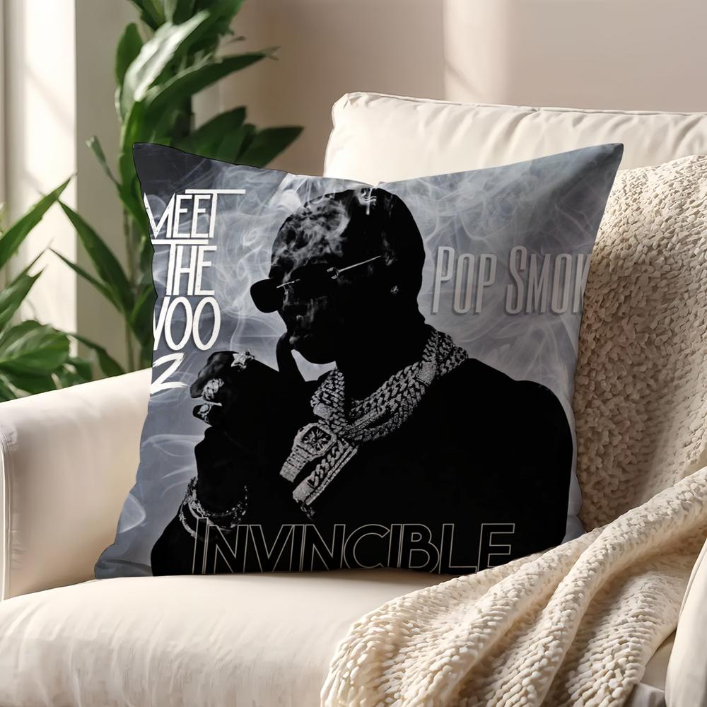 Rapper S-Smoke Meet the Woo coole Kissenhülle Kissenbezug Dekoration Zimmer Zuhause Sofa Wohnzimmer Büro Auto Nordische Schlichtheit