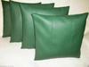 Green New Cushion Decor Set Genuine Soft Lambskin Pillow Leather Cover Decent