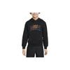 Nike Sportswear Club Letter Logo Hooded Casual Long Sleeve Sweatshirt Kids Sweatshirt Black FZ1403-010