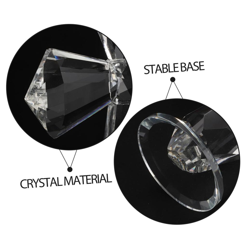 VINTORKY Glass Cross Decorative Cross Statue Christian Cross Figurine Tabletop Cross Figurine Easter Cross Sculpture Blessing