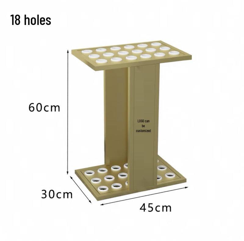 Floor-Standing 18-Hole Billiard Cue Rack