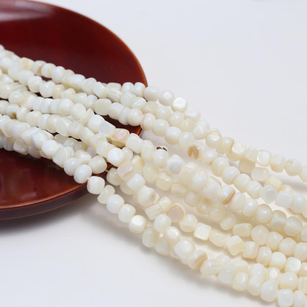 Natural Freshwater Shell Beads White Irregular Beads 6-7mm For Jewelry Making DIY Necklace Bracelet Earrings Accessory Length 38cm