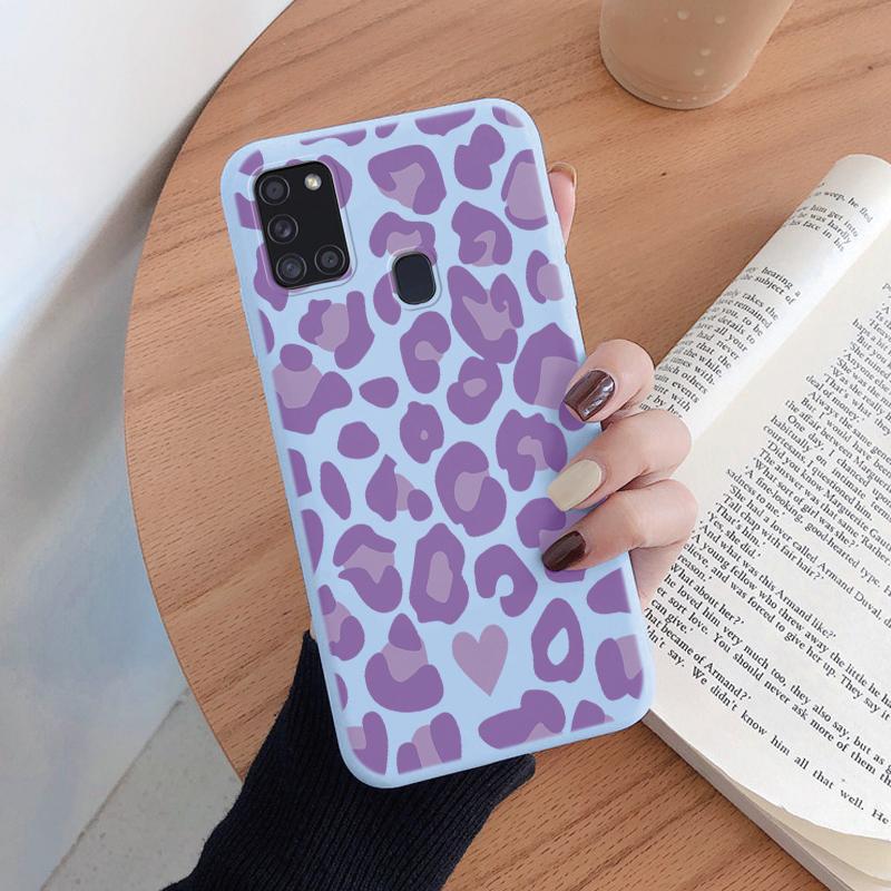 For Samsung Galaxy A21S A50 A51 A52 A32 A31 Phone Case Fashion Leopard Print Pattern Soft Silicone Fundas Protective Cover Shell