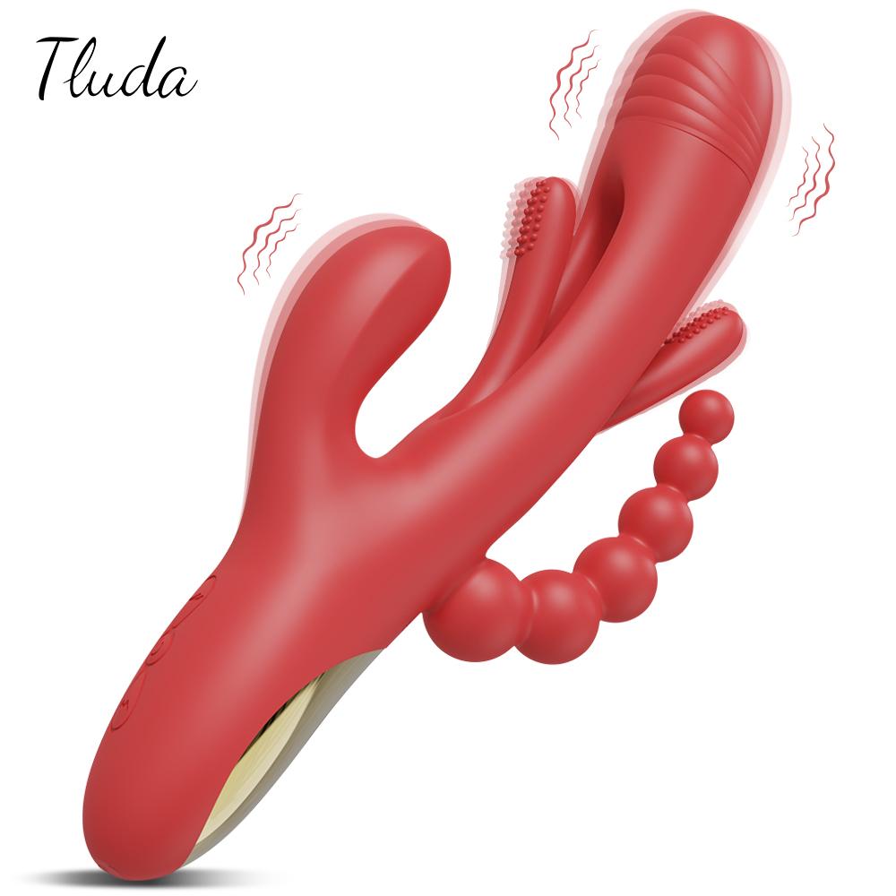 Rabbit Tapping Vibrator G-spot Patting For Women 3 In 1 Clitoris Clit Stimulator Powerful 21 Modes Sex Toy Female Goods Adults