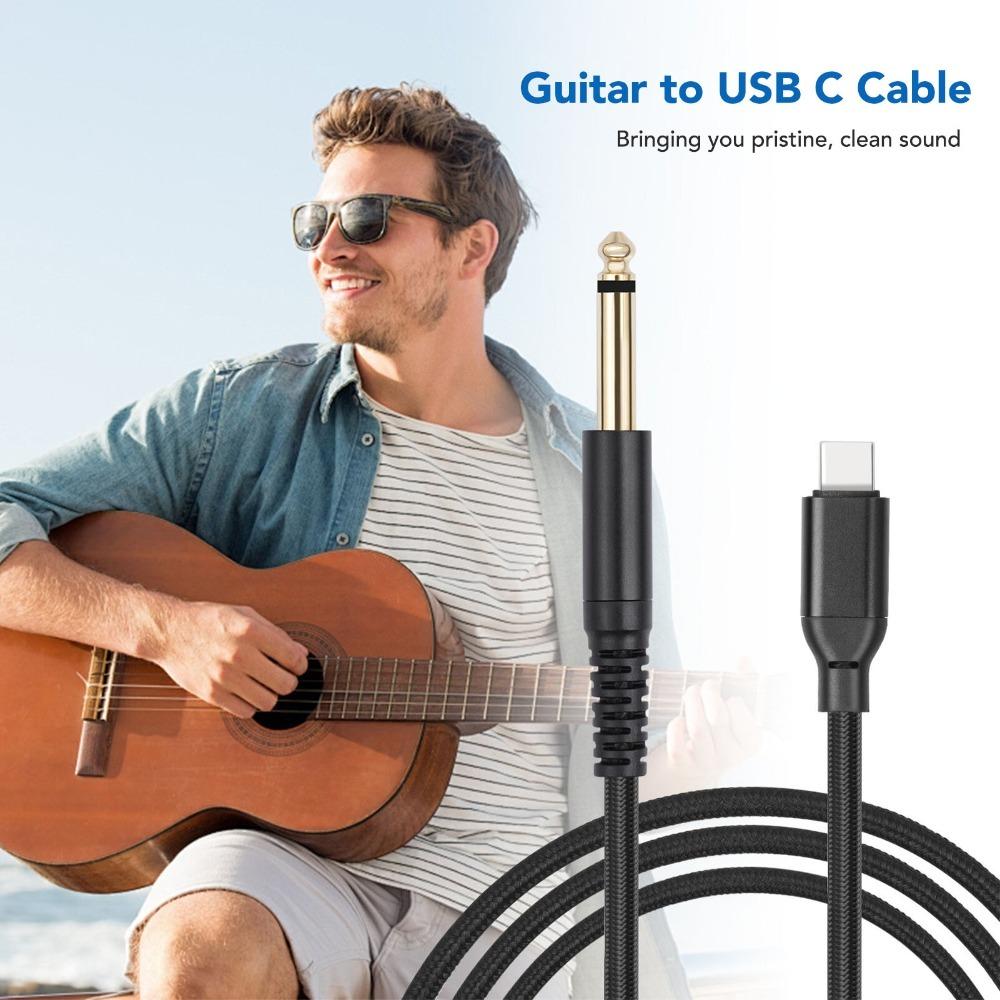 

1/4 Inch USB C to TS Cable Plug and Play USB C to Male Adapter Cable USB C to 6.35mm Cable Bass 1m/3.3ft