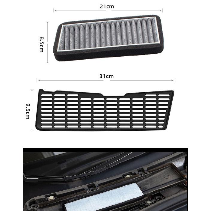 2 Pieces/Set For Tesla Model 3 Model Y HEPA Activated Carbon Air Filter Air Conditioner Filter Element Replacement Air Filters 7