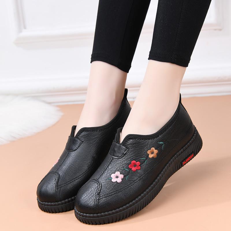 Alte Pekinger Baumwollschuhe Damen Samt Mittelalterliche und ältere leichte Oma Baumwollstiefel Weichsohlige rutschfeste Winter warme verschleißfeste Schnee