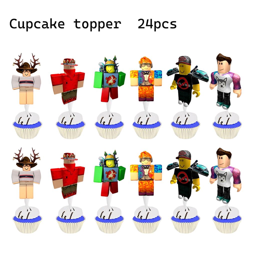 Nové Roblox Narozeninová párty Dortový topper Topper na cupcaky Sady Sprcha pro miminka Pro děti Narozeninová párty Dekorace Potřeby Dárky