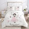 3D Printed Lovely Pink Bedding Set Duvet Cover Bedroom Comforter Covers Single Twin King Size Quilt Cover Home Textile