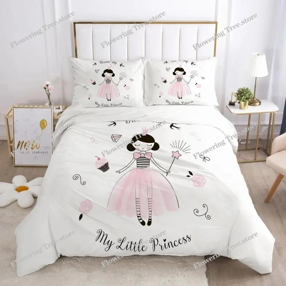 3D Printed Lovely Pink Bedding Set Duvet Cover Bedroom Comforter Covers Single Twin King Size Quilt Cover Home Textile