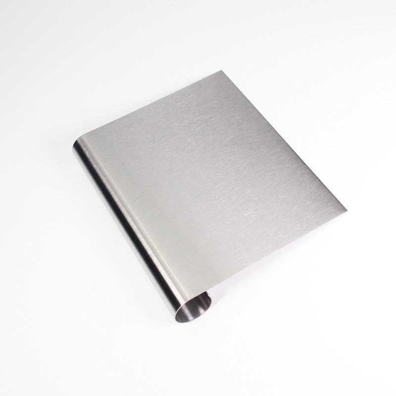 Stainless Steel Bench Scraper with Measuring Guide - Pizza Dough Cutter, 6 x 4 Inch