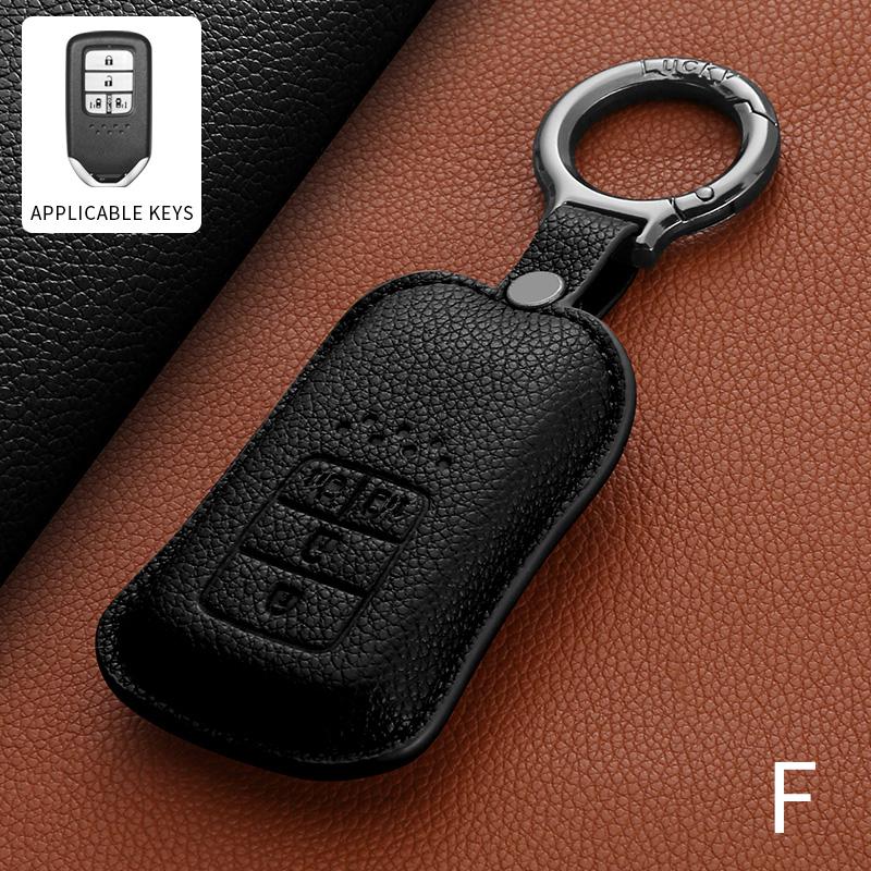 Leather Car Key Case Cover For Honda Honda Accord Civic 10Th Cr-V Hr-V Insight Odyssey Pilot Ridgeline Jazz Jade Fit Freed City