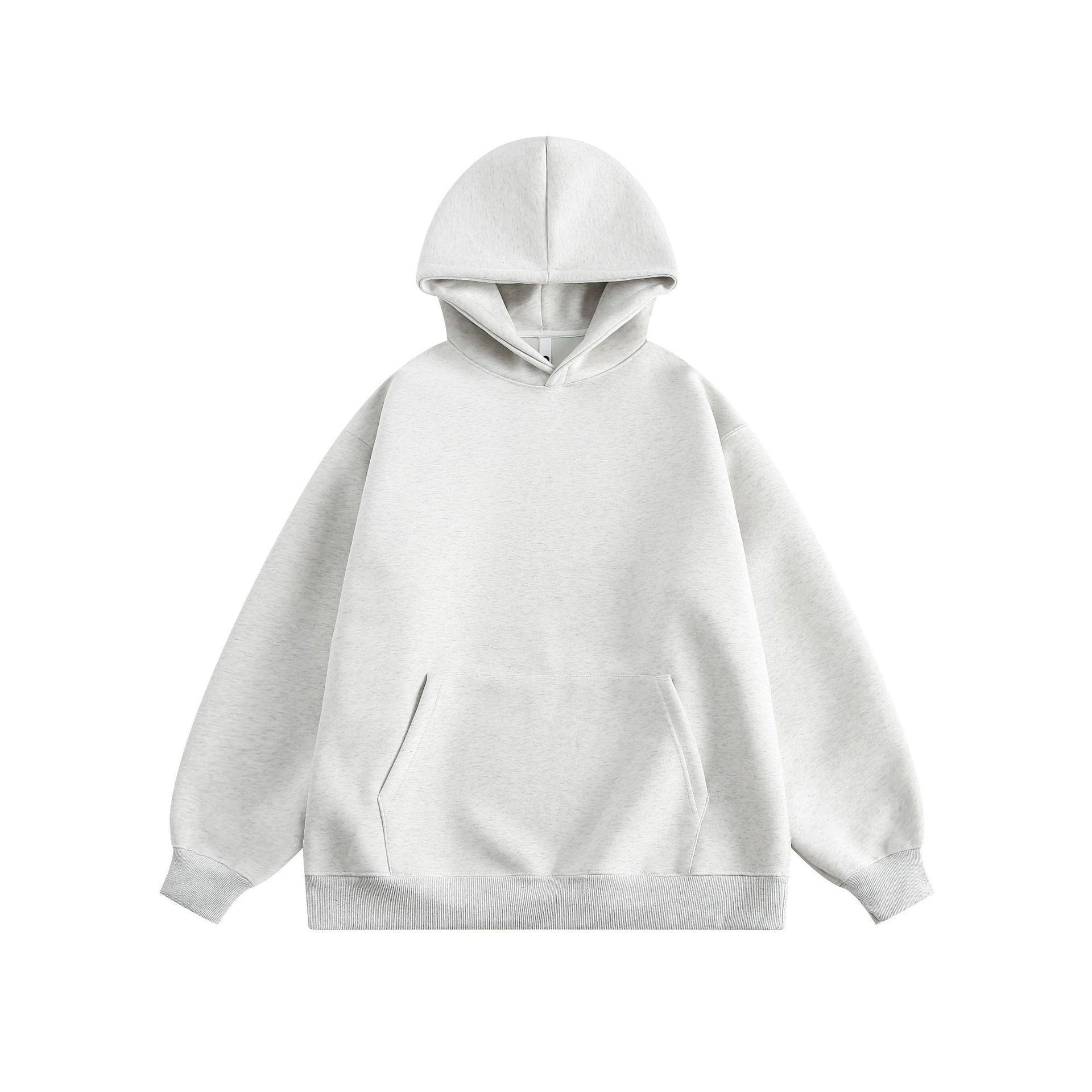 

Толстовка с капюшоном LKTM Unisex Heavyweight Solid Color Hoodie - Универсальная парная толстовка на осень/зиму 2XL белый/серый