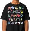 Funny Lore Alphabet A To Z I Love You Letter Kids Boys Girls T Shirt Vintage Washed Stretched Slightly Comfortable Versatile