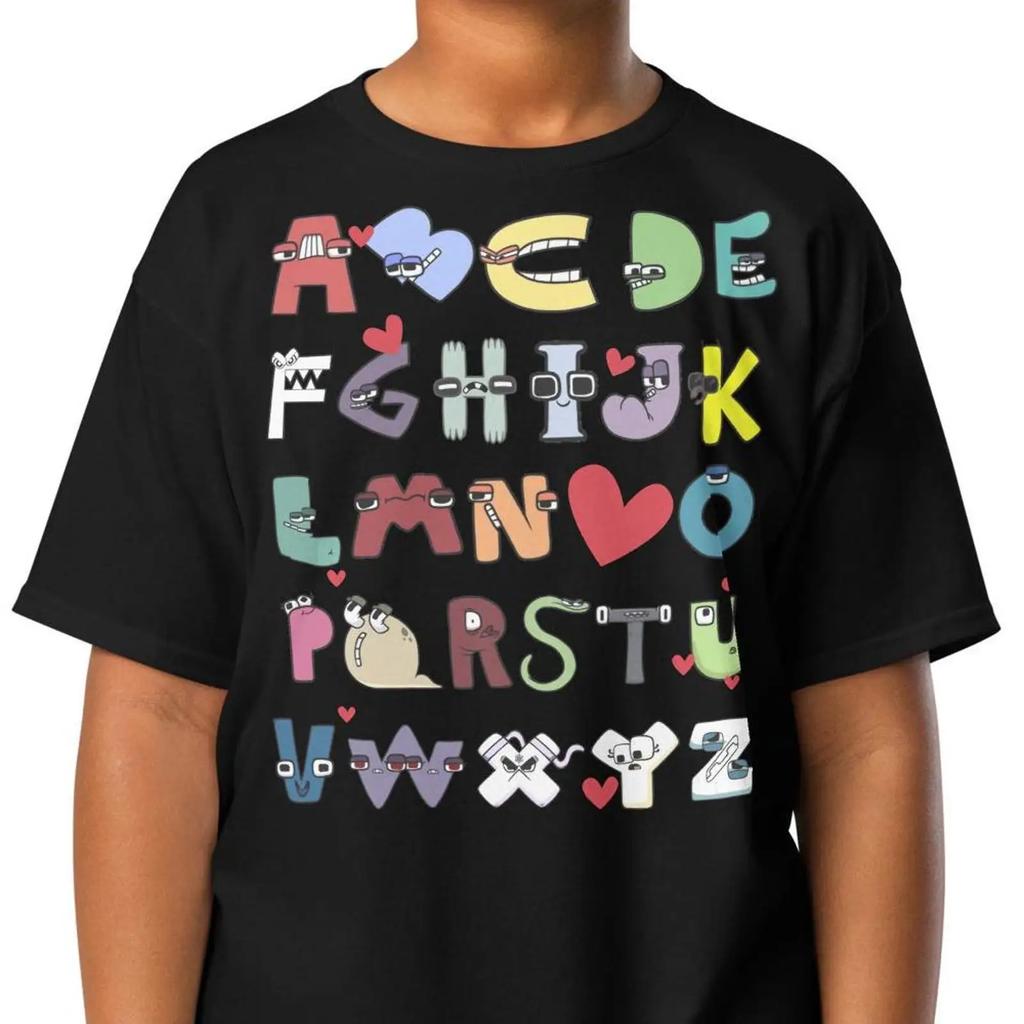 Funny Lore Alphabet A To Z I Love You Letter Kids Boys Girls T Shirt Vintage Washed Stretched Slightly Comfortable Versatile