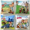 Classic Cartoon Asterix and Obelix Cushion Cover Soft & Easy-Wash Pillow Case – Versatile for Couch, Bed, Travel and Office