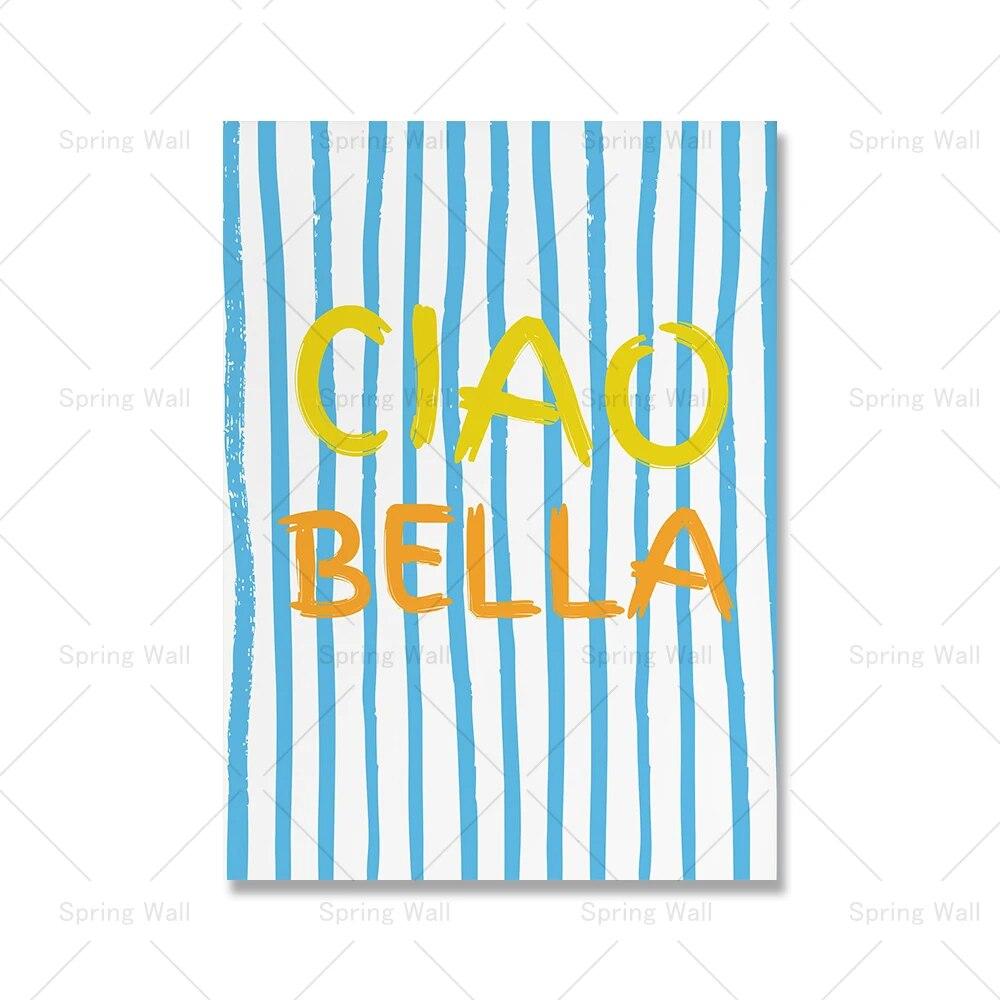 Canvas Print Painting Poster La Dolce Vita Wall Picture Lemon Nordic  Italian Aperitivo Pizza Pasta Food Quote Art Kitchen Decor No Frame