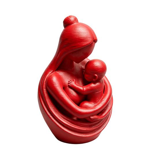 

New Mom Gifts 3D Printed Abstract Mother And Baby Sculpture for Nursery Kids Room Home Decor Baby Shower Supplies красный