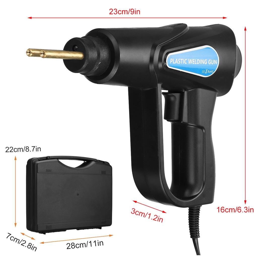 70W Heißklammergerät Kunststoffschweißmaschine Autostoßstangen-Reparaturset Zange 4 Wellenklammern Schweißreparaturmaschine 110-220V
