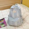 Schoolbag small fresh Korean plaid backpack female high school college student schoolbag high value large capacity girl versatile backpack
