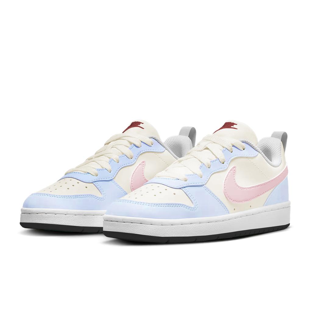 Nike Court Borough Abrasion Resistant Low Top Skateboard Shoes Women's Blue Pink DV5456-104(TeamY-)