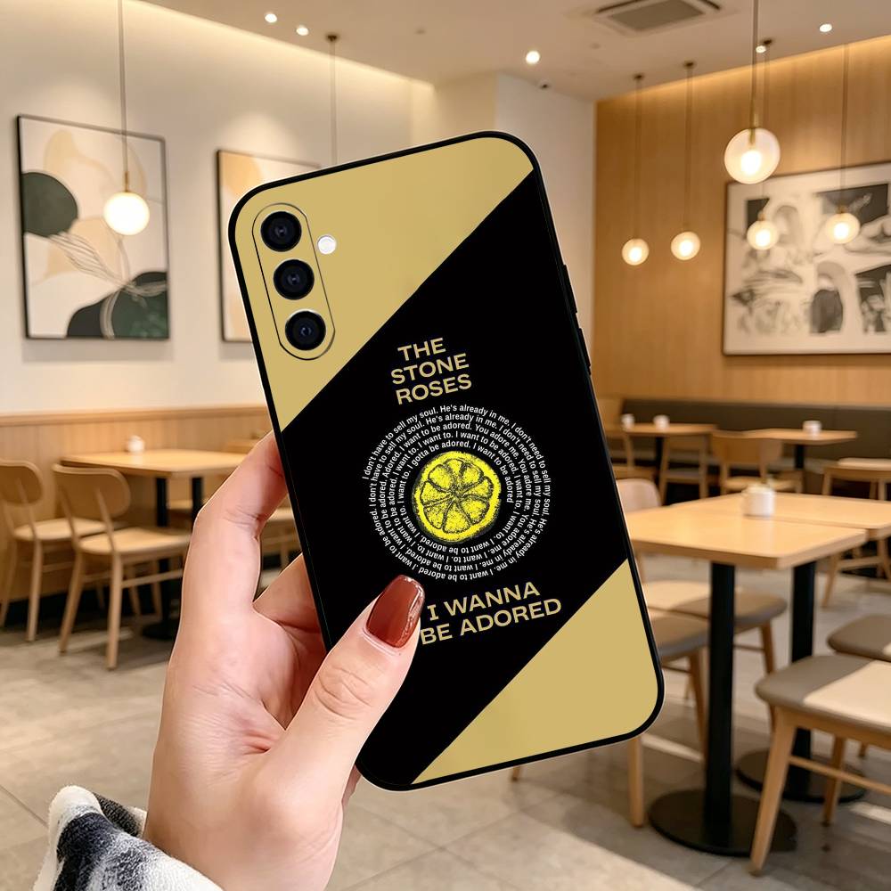 The S-Stone Z-Roses Band Singer Phone Case For Samsung Galaxy A73,A72,A71,A70,A53,A52,A51,Soft Silicone Black Cover