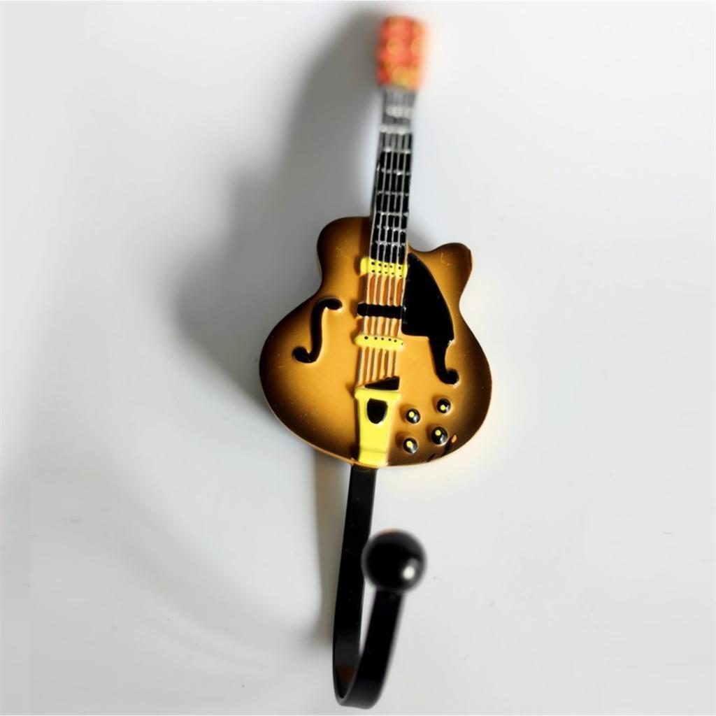 Guitar Wall Hook Guitar Shaped Wall Hooks Metal Hooks Wall Mounted Vintage Decorative Hooks Rack Hangers for Hanging Clothes Coats Towels Keys Hats