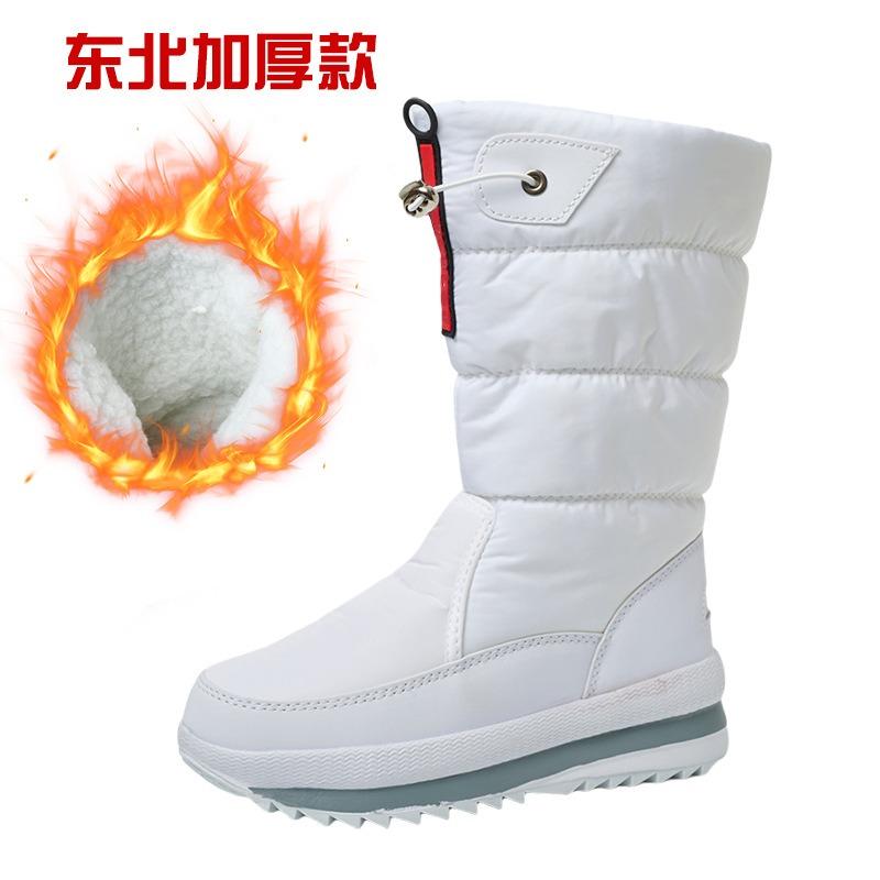 Warm Snow Boots Women's Winter New Velvet Thickened Large Size Cotton Shoes White Boots Women's Shoes