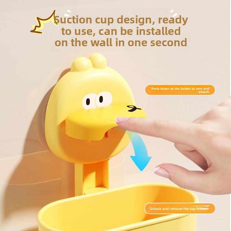 Saugnapf Zahnbürstenhalter, Bohrfreier Wandmontierter Zahnbürstenhalter, Badezimmer Paar Mundspülbecher, Hängeregal für elektrische Zahnbürsten