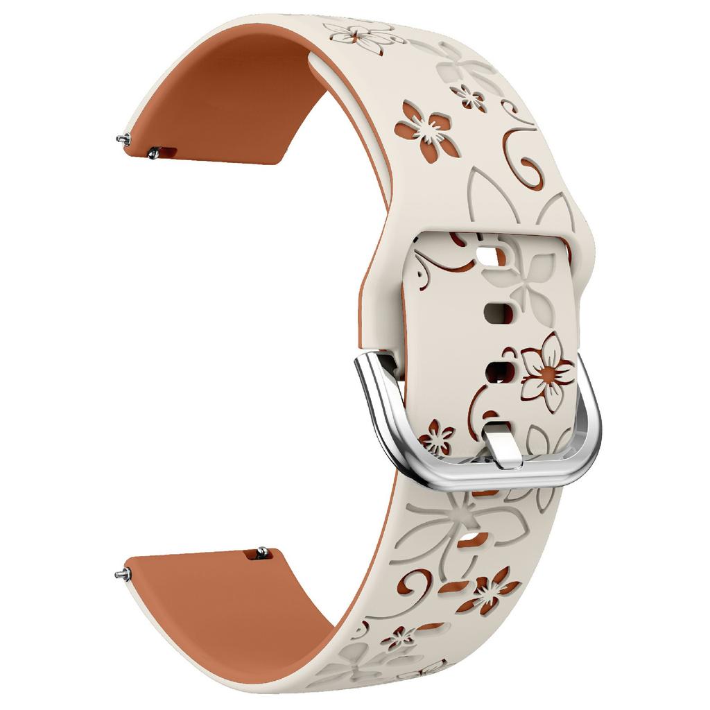 22mm Dual Color Carved Silicone Strap For Huawei Watch GT 6/5/5 Pro/4 46mm Replacement Watch Band