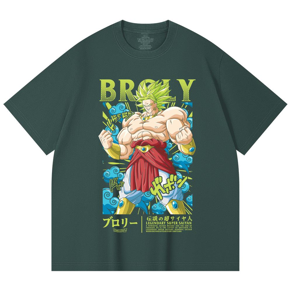100% Cotton Dragon Ball V54 Broly Print Unisex Heavy Cotton T Shirt