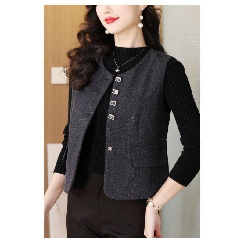 Spring and Autumn New Style Fashionable Outerwear Fashionable Unique Beautiful Stacked Vest for Women