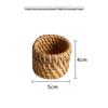 Vietnam Autumn Rattan Hand-Woven Napkin Ring - Seagrass Woven Holder for Western Restaurant Meals