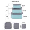 Silicone Food-Grade Square Bento Box Set with Lid for Fresh-Keeping, Microwave, and Picnic Use
