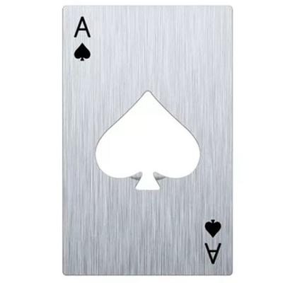 20 Piezas Abrebotellas de Cartas de Póker Abrebotellas de Acero Inoxidable con Forma de As de Póker para Fiesta de Bar