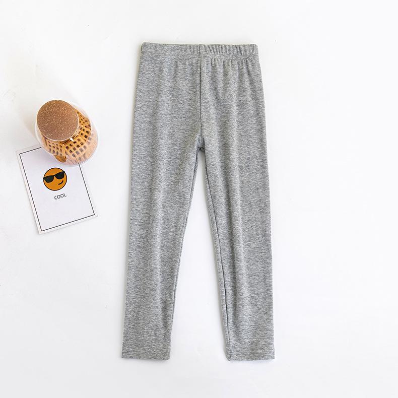 Spring and Autumn Girls' Pants Candy Colored Matte Warm Children's Bottom Pants Cotton Can Be Worn Inside Out Children's Pants